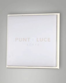 Desdy plafoniera led bianca l.30x30cm  3000k 3220 lm  30w  in allum...