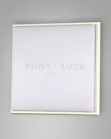 Desdy plafoniera led bianca l.30x30cm  3000k 3220 lm  30w  in allum...