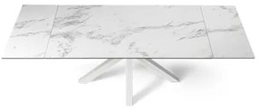 Tavolo cucina allungabile 240 cm piano grčs porcellanato Bianco JACKY