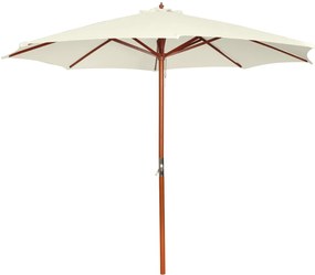 Ombrellone 300x258 Cm Bianco Sabbia /