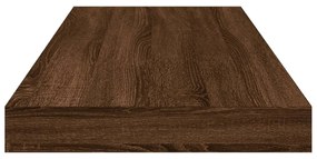 Mensole parete 4pz rovere marrone 60x10x1,5cm legno multistrato