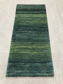 Loribaft Tappeto persiano 150x60 Verde (Iran) Annodato A Mano