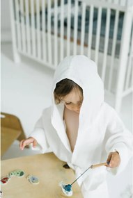 Accappatoio per bambini in lino bianco Natura, taglia 122 - 128 White - Linen Tales