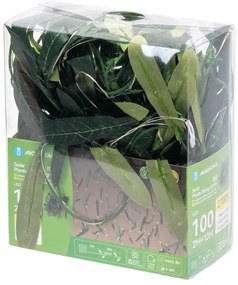 Aigostar - Catena solare LED 100xLED/12m IP65 bianco caldo olive