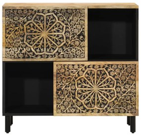 Credenza 80x33x75 cm in legno massello di mango