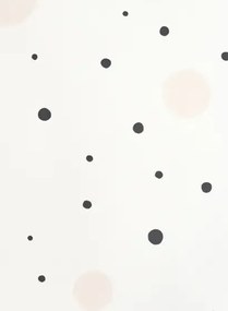 Majvillan Carta da parati Confetti - Soft Black/ Light Dusty Pink/ Cream White