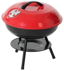 Barbecue Portatile Rosso/Nero 35,5 x 37 cm