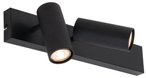 Faretto moderno da soffitto nero a 2 luci orientabili - Renna