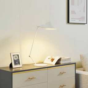 Lampada da scrivania Corali Lindby, Bianco / Opale, Soggiorno / Sala da pranzo, Metallo, Moderno, Lampada da tavolo