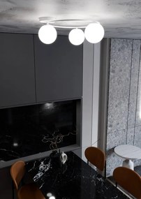 Lampada da soffitto in acciaio SOPRA 3 da interno 3xE14