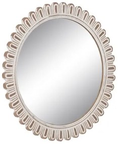 Specchio da parete Bianco Cristallo Legno di mango 73 x 2 x 73 cm