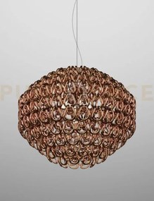 Giogali sospensione 85 cristallo rame e bronzo opaco 5 luci attacco...