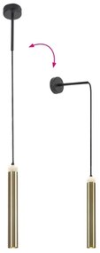 Rabalux 72238 - Lampadario LED a sospensione con filo THELMA LED/10W/230V 4000K nero/oro