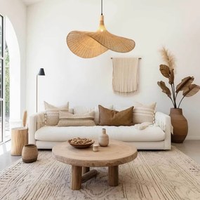 Immax 08290L - Lampadario a sospensione con filo SOMBRERO 1xE27/40W/230V diametro 80 cm rattan