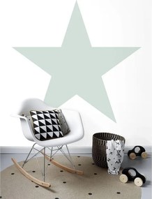 Fotomurale ESTA Stella, verde fondo bianco 186X280 cm