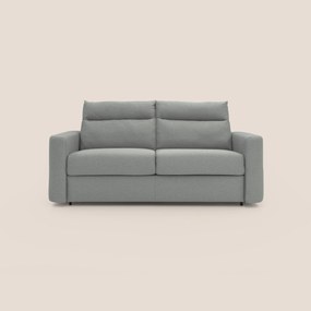 Cupido Divano letto materasso H18 cm e schienale alto in tessuto impermeabile simil cotone T13 grigio