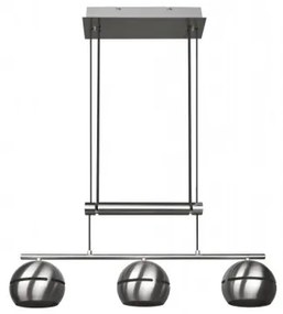 Trio - Lampadario a sospensione con filo FLETCHER 3xE14/40W/230V cromo opaco