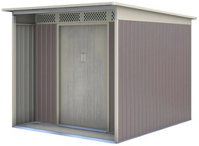 SALDI -  Casetta da giardino in acciaio galvanizzato grigio COLMAR - 5,5 m²