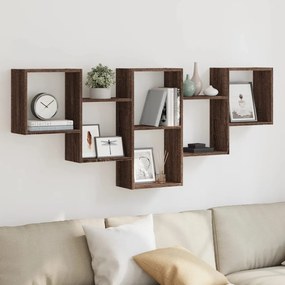 Mensola A Muro Rovere Marrone 159x18x66 Cm İn Truciolato /