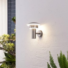 Applique da esterni a LED LILLIE Lindby, Alluminio / Grigio / Zincato, Acciaio Inox, Moderno, Applique LED da esterni