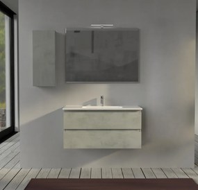 Mobile bagno 100 cm sospeso colore Grigio - Sofia