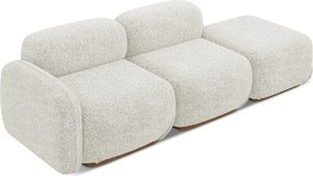 Chaise lounge componibile color crema (con penisola a sinistra) Ailani – Makamii