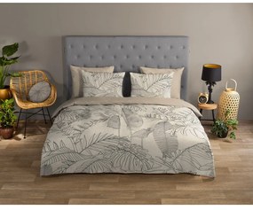 Set copripiumino e federa beige in cotone per letto singolo ed esteso 140x220 cm Sym – Good Morning