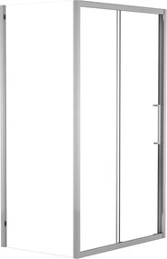 Lato fisso per box doccia Record L 92 x H 195cm, Sp. 6 mm vetro trasparente profilo silver