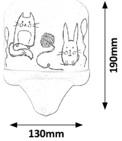 Rabalux 4570 - LED Applique per bambini CATHY E14/7W