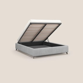 Sara sommier con giroletto contenitore in tessuto impermeabile T02 grigio chiaro