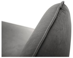 Poltrona in velluto grigio scuro Vienna - Cosmopolitan Design