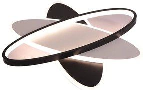 Plafoniera LED Taly nero IP20 cct da bianco caldo a bianco freddo con regolazione di temperatura, 6000 lumen
