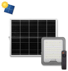 Faro LED Solare 200W IP66 Telecomando Incluso 3.000 lumen - SERIE PRO Colore Bianco Naturale 4.000K