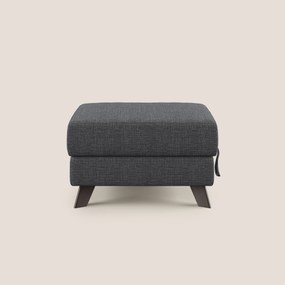 Moon Pouf contenitore e piedini alti in tessuto morbido ad intreccio soft-touch impermeabile T06