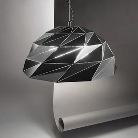 Lampadario In Metallo Contemporaneo Tilt Nero Oro 3 Luci E27