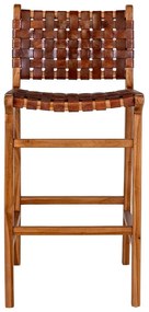 Sgabello da bar in teak marrone 101 cm Perugia - House Nordic