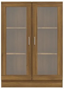 Mobile Vetrina Rovere Marrone 82,5x30,5x115cm Legno Multistrato