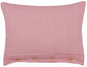 Cuscino decorativo cotone rosso e bianco 40 x 60 cm AALITA Beliani