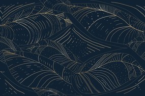 Carta da parati – Struttura foglie in versione di lusso