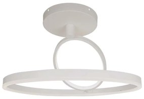 Plafoniera Lampadario LED 37W 4000lm Doppio Anelli Incrociate Colore Bianco D495mm 4000K SKU-14985