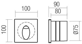 Redo 91200 - Lampada orientativa LED da esterno BAST LED/2,5W/230V IP65 antracite