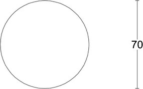 Specchio da bagno tondo Retroilluminato a Led 70x70 cm