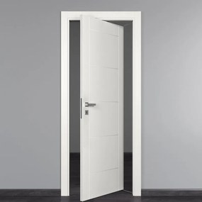 Porta interna rototraslante Bent in legno colore bianco, L 70 x H 210 cm, apertura reversibile