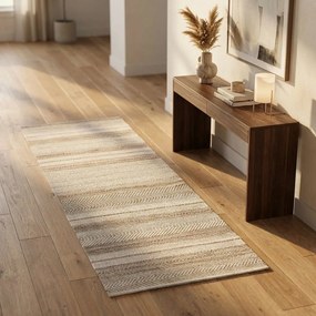 TIGER - tappeto in lana avorio con decoro