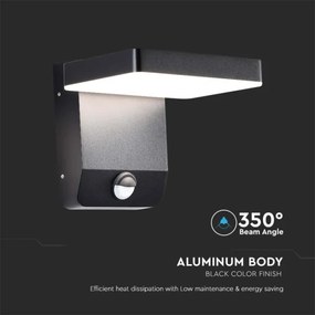 LED Applique da esterno con sensore LED/17W/230V 3000K nero
