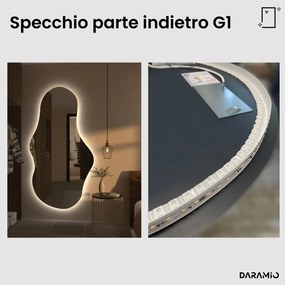 Specchio ondulato con luce LED G1