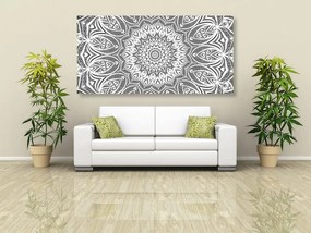 Quadro su tela – Mandala armonia in bianco e nero