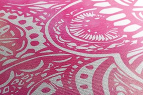 Quadro su tela – Mandala acquerello rosa