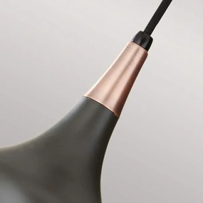 Feiss FE-BESO-P-S-DBZ - Lampada a sospensione su cavo BESO 1xE27/60W/230V Ø17,9 cm nero/rame