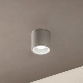 Plafoniera per esterni JUBO in alluminio Silver con diffusore in vetro D9 cm
